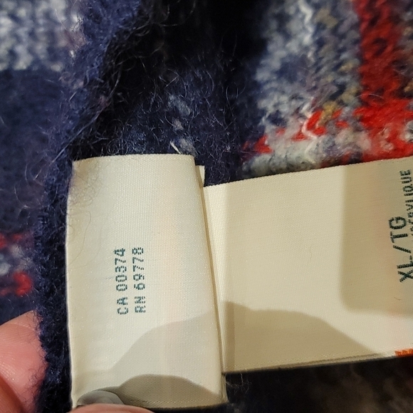 Northern Reflections Blue And Red Plaid Wool Blend Swearer - Size XL - Picture 7 of 8